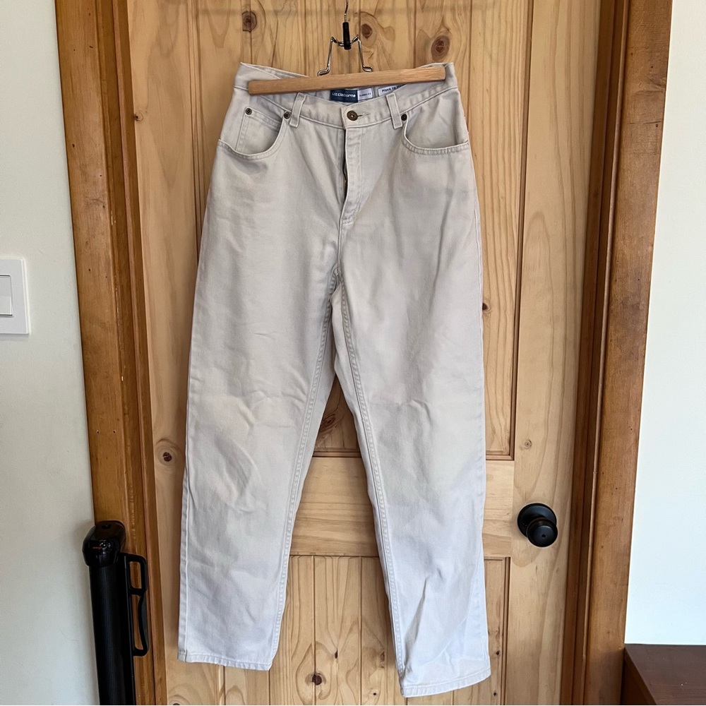 5/$30🦄 Vintage Liz Claiborne Ivory Denim Pants